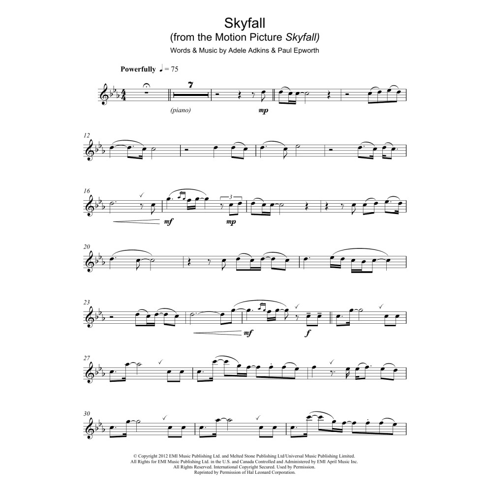 Skyfall (from the Motion Picture Skyfall)
